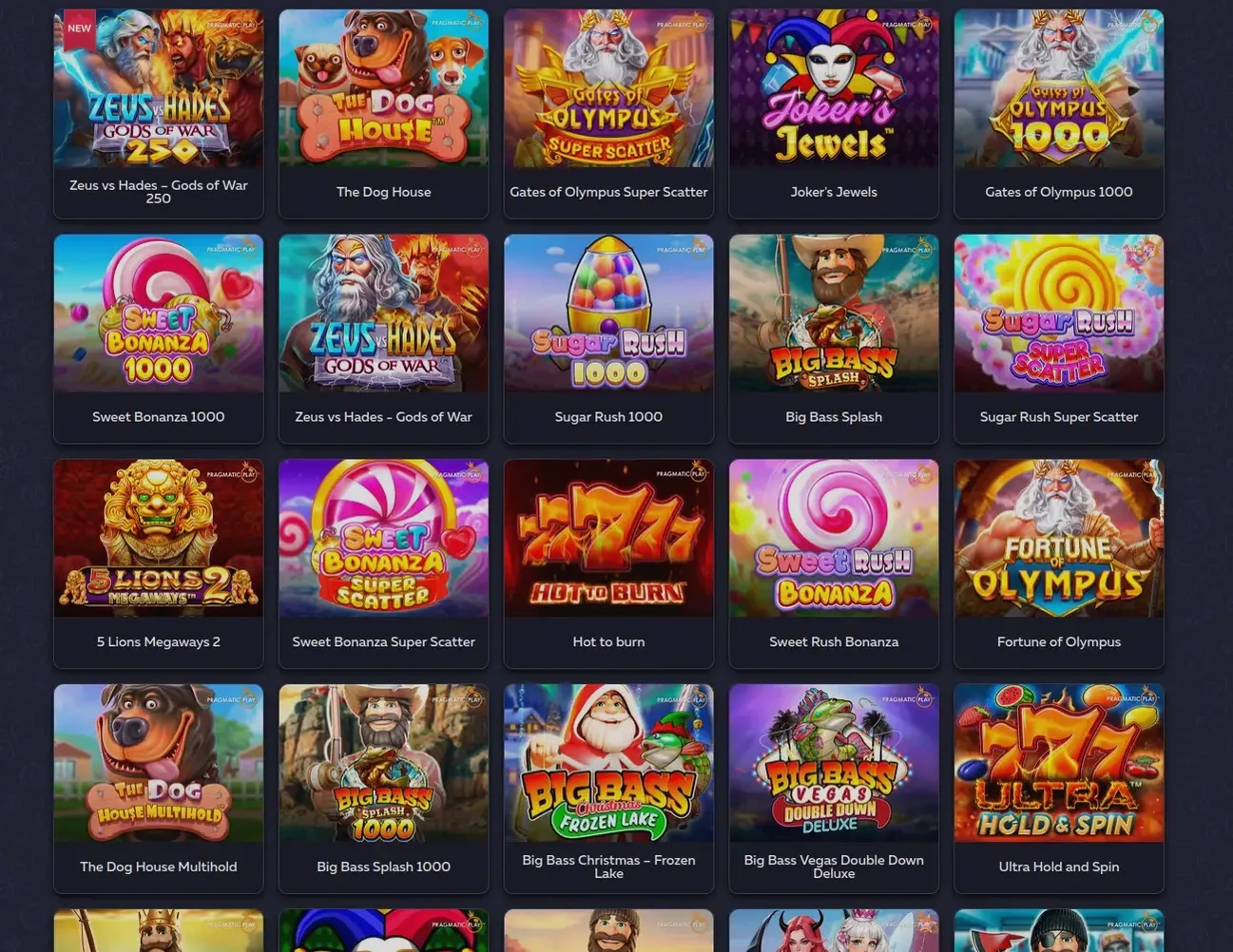 Millioner Mobile App Spielauswahl